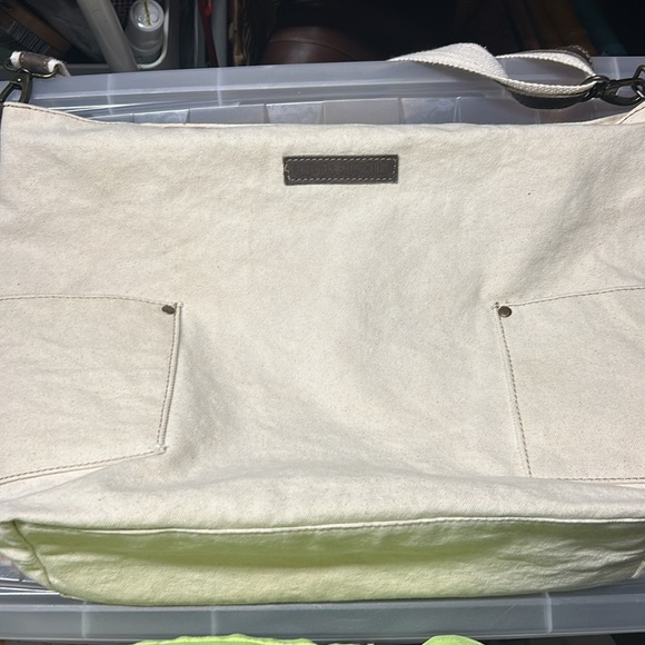 Vintage Addiction Upcycled Canvas Military Tent Messenger Crossbody Men's Bag - Picture 4 of 8